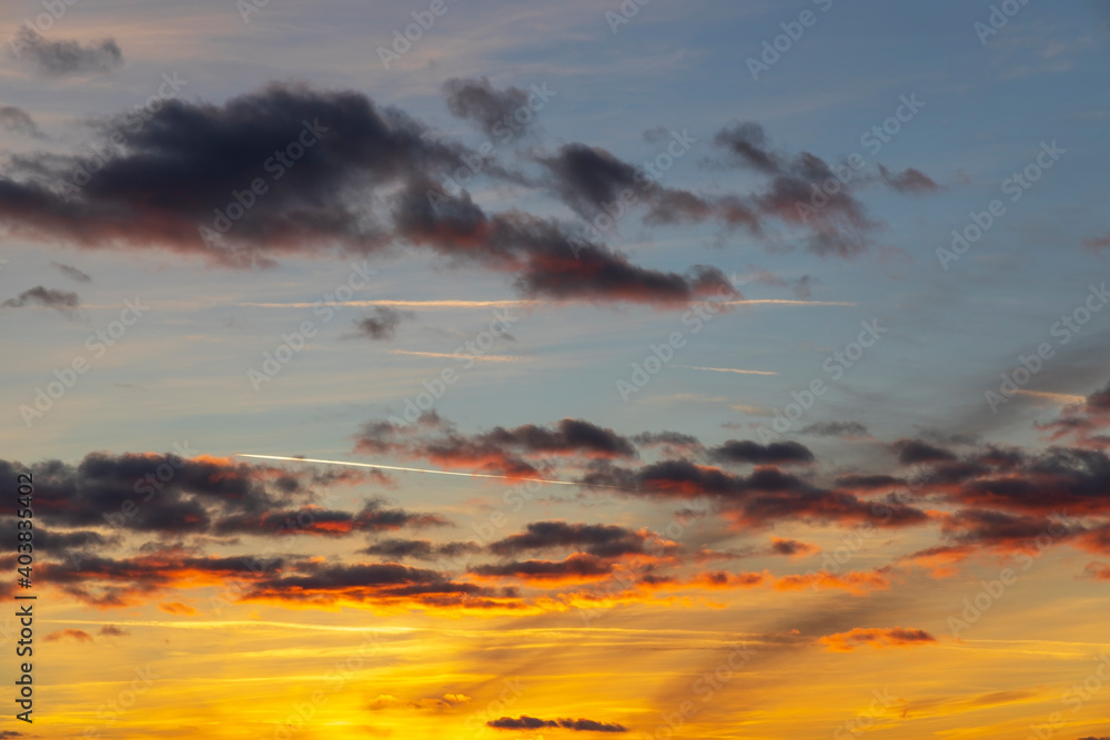 clouds at sunset in winter clouds at sunset in winter