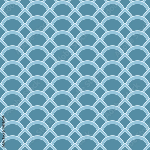 Geometrical waves colorful lines seamless pattern print background.
