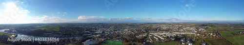 aerial view of the city of truro cornwall England uk 