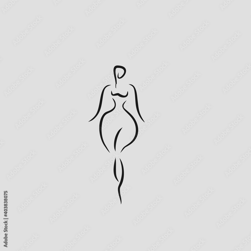 female shape vector logo design female shape vector logo design