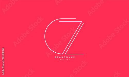 Alphabet letters Initials Monogram logo CZ, ZC, C and Z