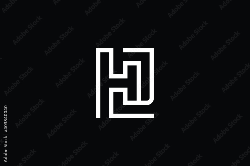 HJ logo letter design on luxury background. JH logo monogram initials letter concept. HJ icon logo design. JH elegant and Professional letter icon design on black background. J H HJ JH