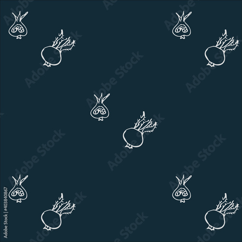 Line drawn doodle rose hips on bright aquamarine background. summer cute pattern. Good for packaging