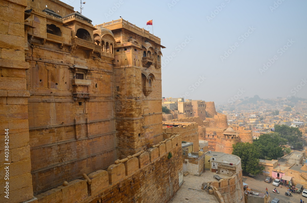 Located high above the new city: Jaisalmer fort, Rajasthan