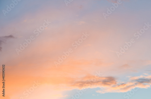 Pink clouds. Beautiful sunset sky (background)