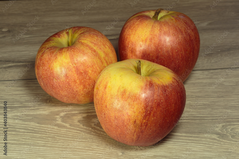 Juicy apples looks like summer colors in winter. Juicy apples looks like summer colors in winter.