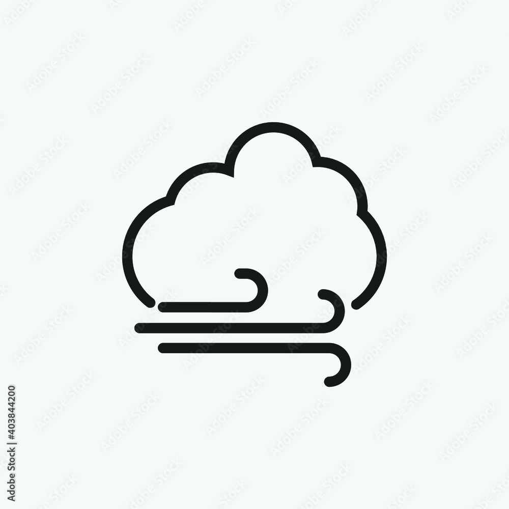 Editable Wind Weather Line Art Icon Using For Your Presentation, Website And Application Editable Wind Weather Line Art Icon Using For Your Presentation, Website And Application
