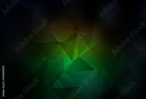 Dark Green, Red vector triangle mosaic texture.