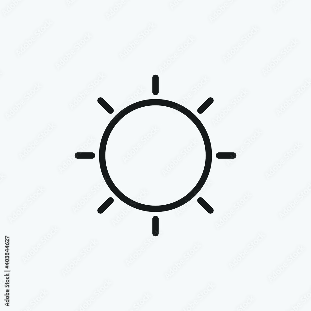 Editable Clear Day Weather Line Art Icon Using For Your Presentation, Website And Application