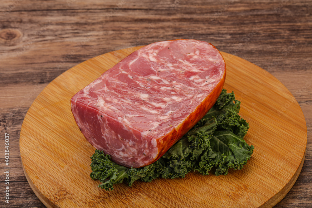 Beef ham piece over board Beef ham piece over board