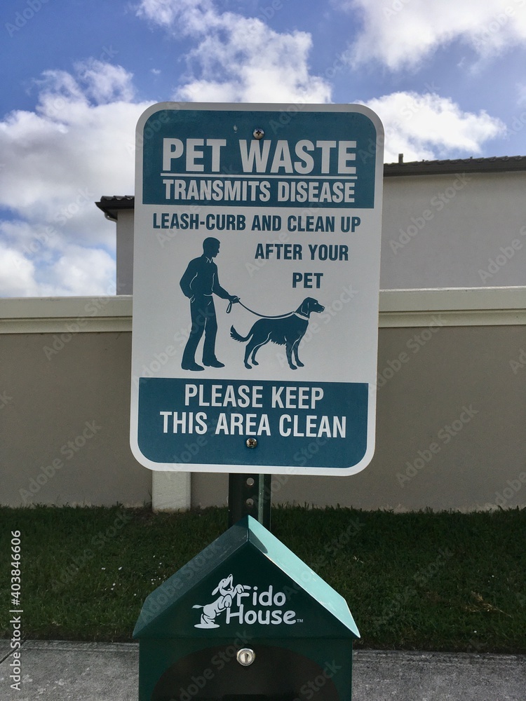 "PET WASTE TRANSMITS DISEASE" public green illustration vector rule