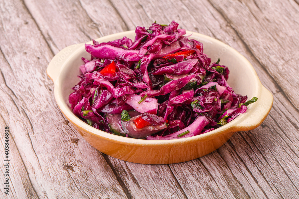 Pickled red cabbage with herbs Pickled red cabbage with herbs