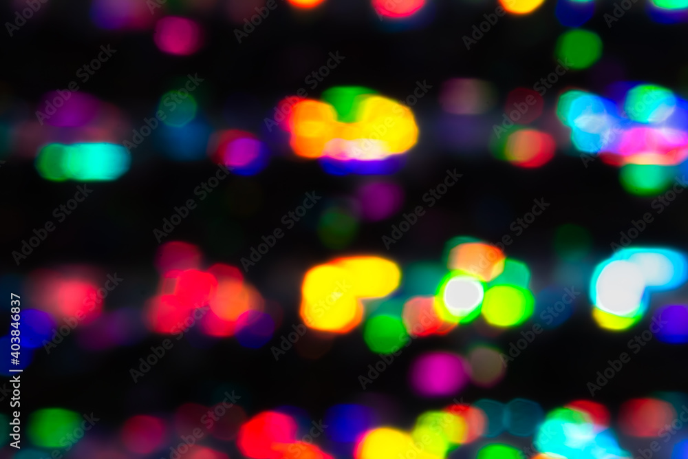 Bokeh rainbow colorful abstract blur holiday background defocus