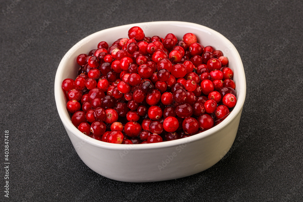 Sweet and tasty cranberry in the bowl Sweet and tasty cranberry in the bowl