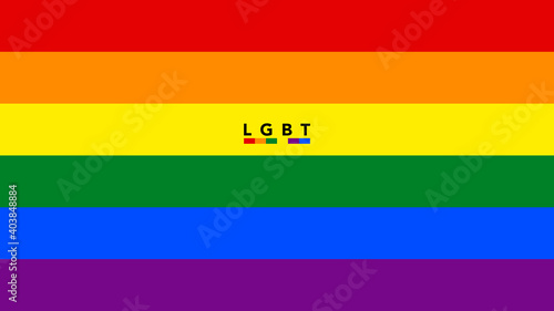 LGBT pride flag or Rainbow of LGBT Vector illustration EPS 10