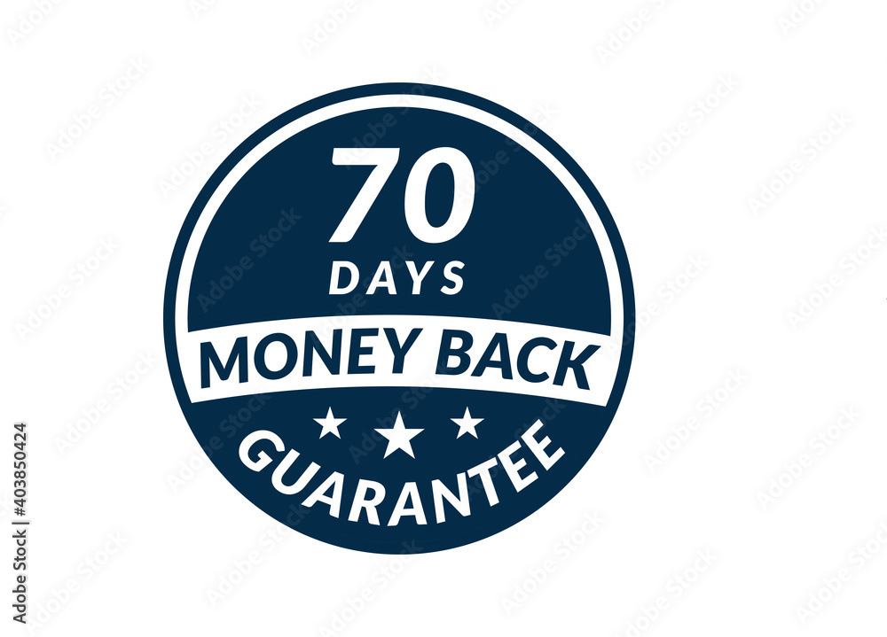 70 day money back guarantee label. 70 Days Money Back Guarantee Icon 70 day money back guarantee label. 70 Days Money Back Guarantee Icon