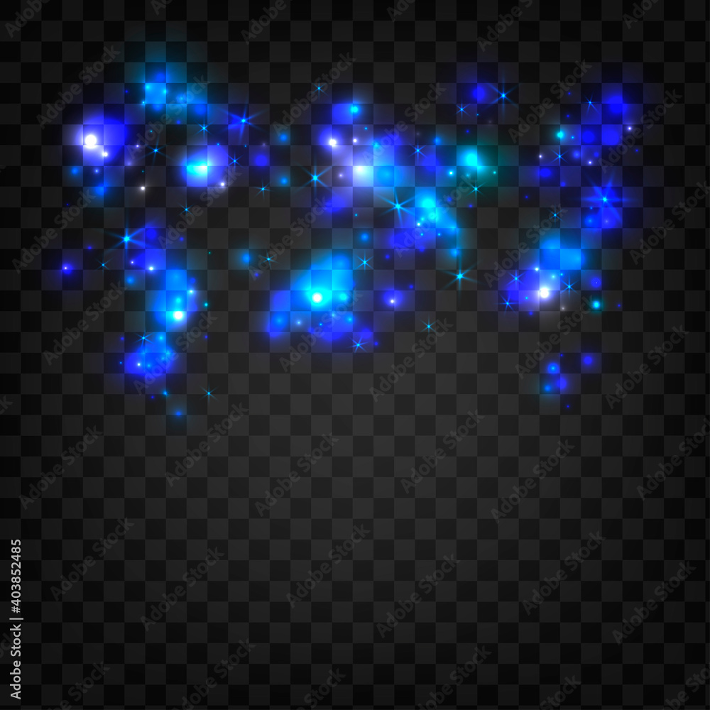 Glowing light particles. Magic sparks. Vector