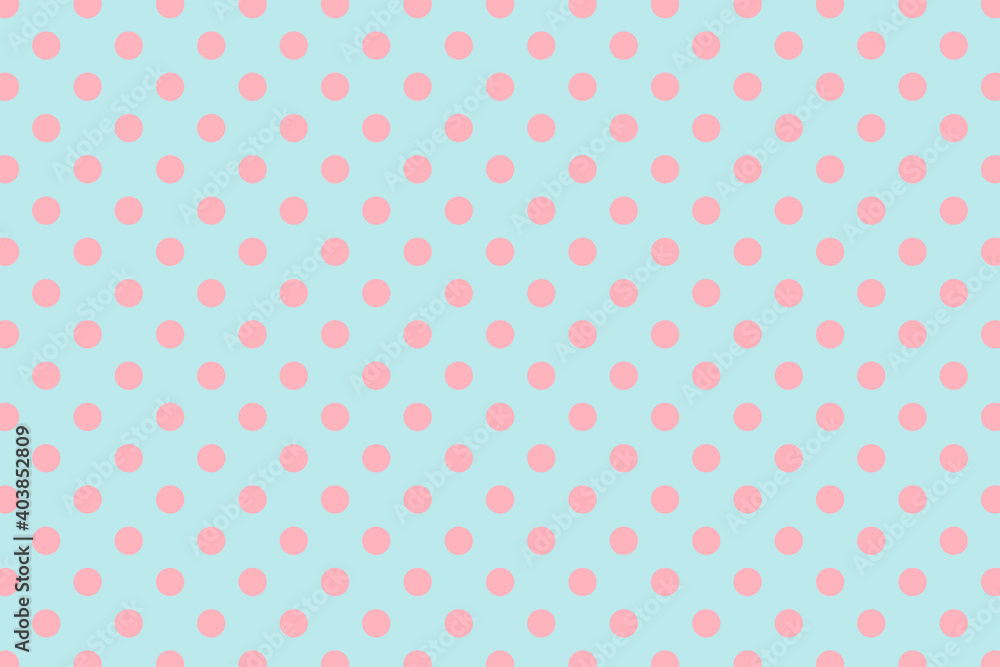Polka Dot Pattern in Pink and Blue, Pink Dots on Blue Background Polka Dot Pattern in Pink and Blue, Pink Dots on Blue Background