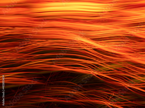 Colorful light trails with motion blur effect. defocused	
