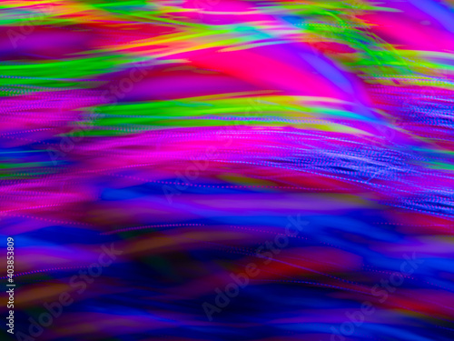 Colorful light trails with motion blur effect. defocused 