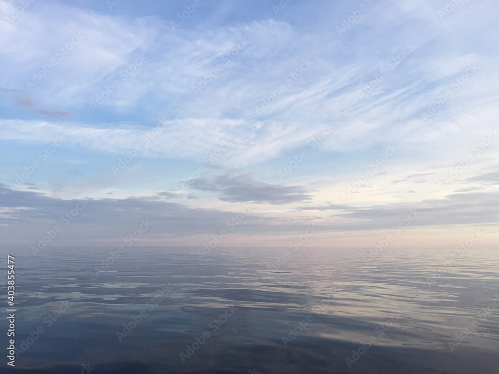 clouds over the sea