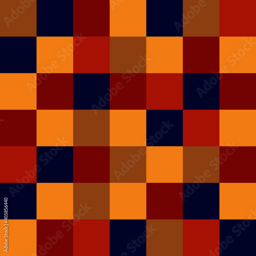Abstract geometric seamless pattern for presentation, web, cover, card, flyer. Retro colors. Check square background.