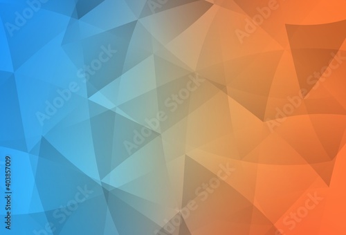 Light Blue, Yellow vector abstract polygonal template.