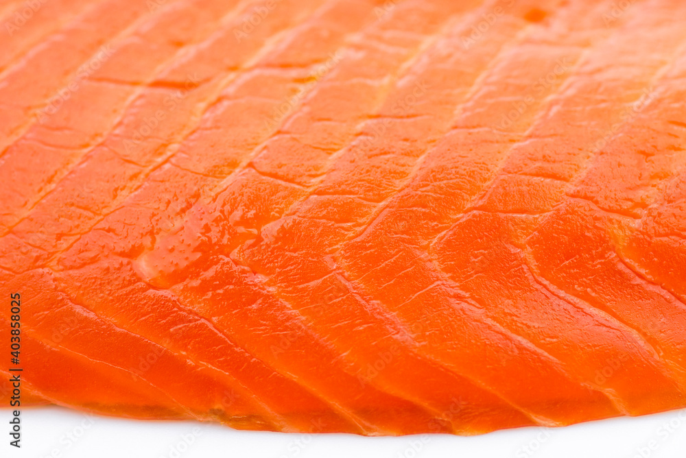 Salmon fillet on white background. Fresh smoked salmon on white background Salmon fillet on white background. Fresh smoked salmon on white background