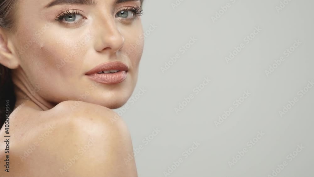 gorgeous luxury woman with perfect skin posing to camera gorgeous luxury woman with perfect skin posing to camera