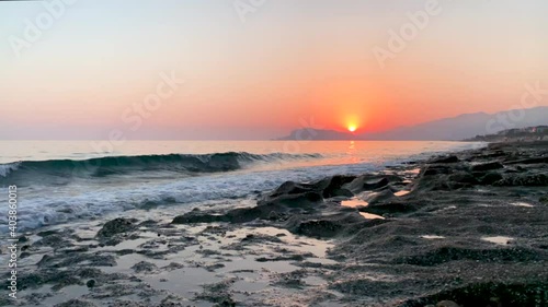 sunset view in alanya turkey