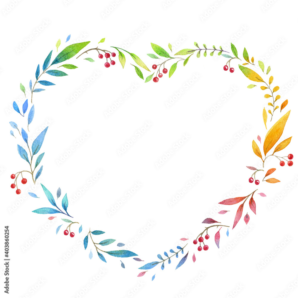 Floral frame heart Floral frame heart