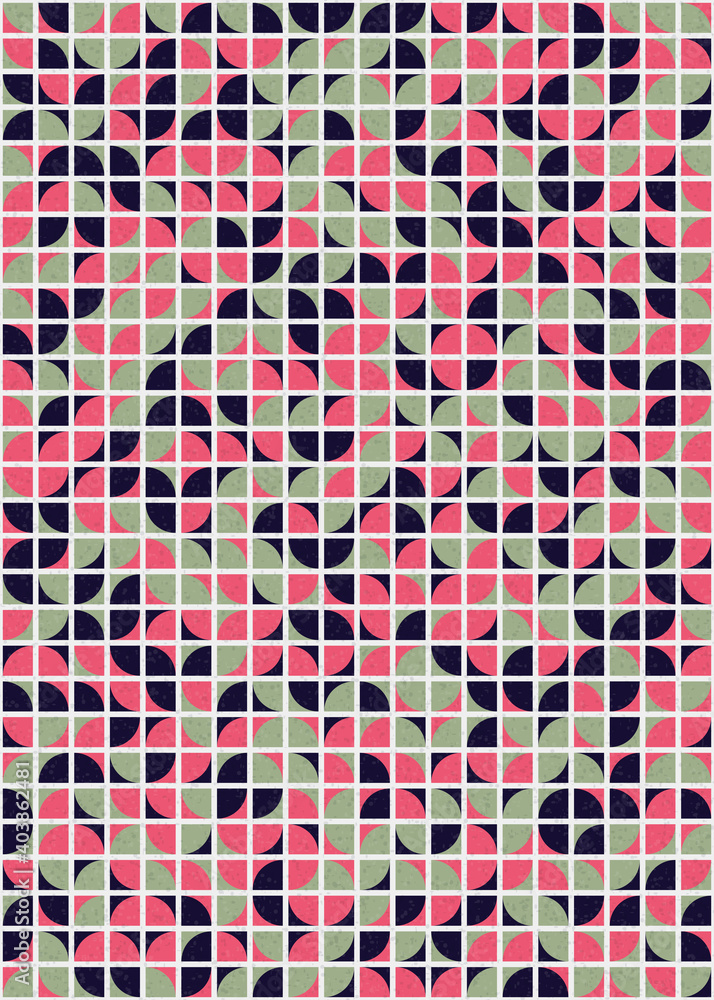 Fototapeta premium Abstract Geometric Pattern generative computational art illustration