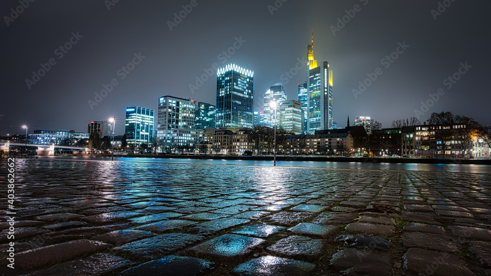 Frankfurt Nacht Skyline