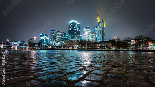 Frankfurt Nacht Skyline
