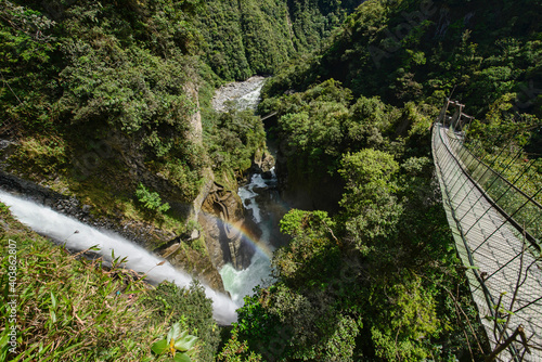 The spectacular Paílón Del Diablo waterfall, Baños de Agua Santa, Ecuador 