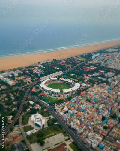 Bird's eye view of city at daytime photo