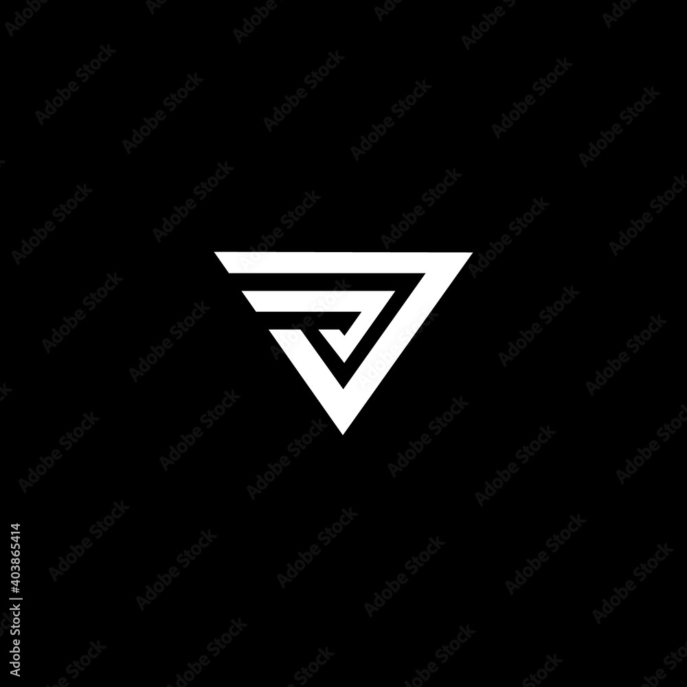 JF Logo letter monogram with triangle shape design template isolated on black background.
JF Logo letter monogram with triangle shape design template isolated on black background.