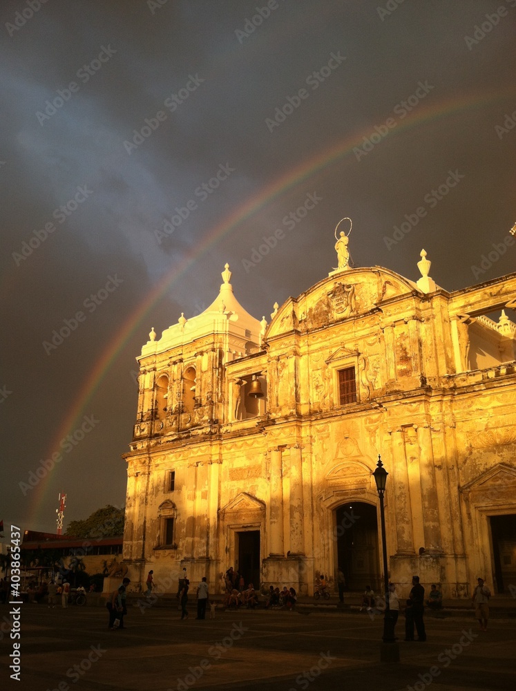 Fototapeta premium cathedral in Leon Nicaragua