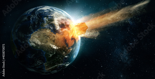 Asteroid schlägt auf Erde ein photo