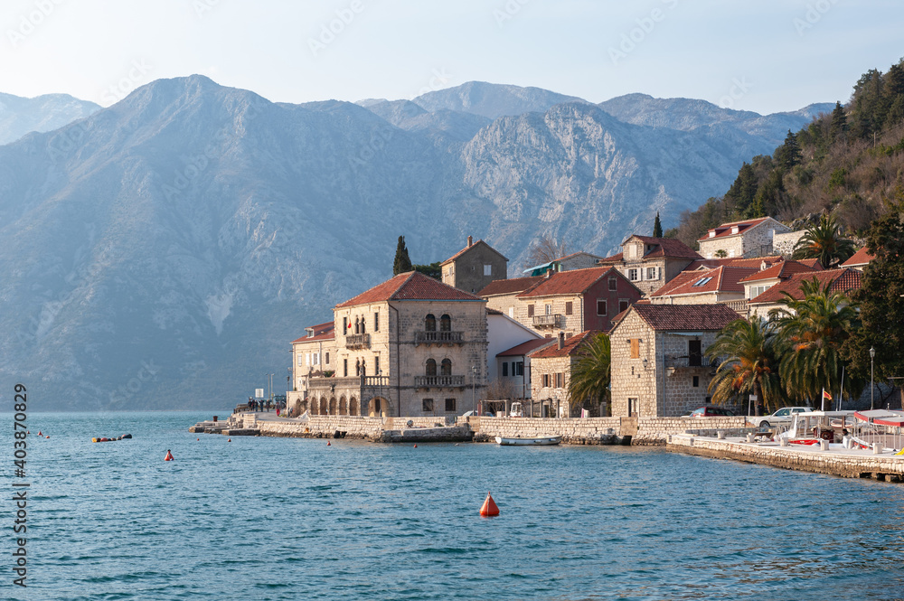  Old town Perast on the Bay of Kotor in Montenegro