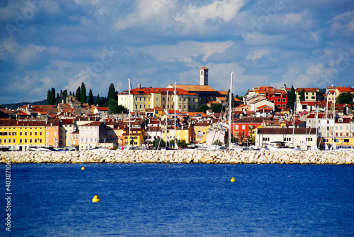 Touristic view of Rovinj resort, Istrian Peninsula, Croatia, Europe