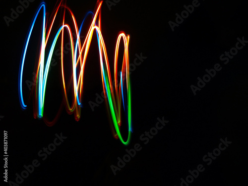 Kolorowe rozmazane światła  © Jacek