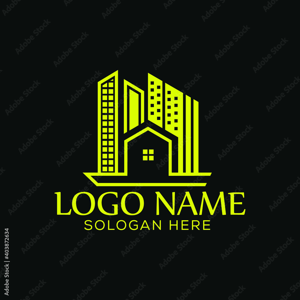 Creative Real Estate Home  logo design concept suitable for company logo, print, digital, icon, apps, and other marketing material purpose