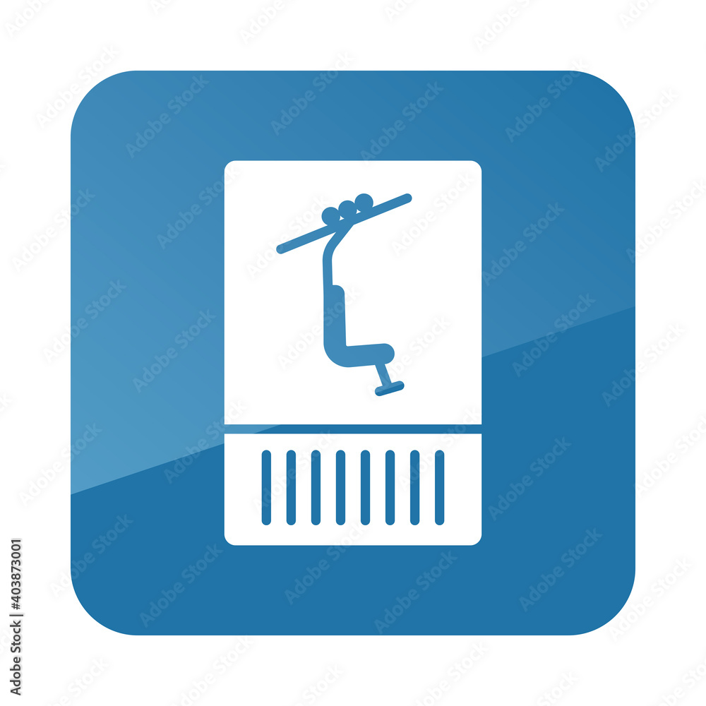 Ski pass vector icon. Winter sign Ski pass vector icon. Winter sign