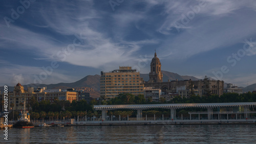 Panorámica de Málaga desde el muelle