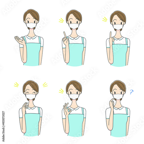 マスクを付けた医療・介護スタッフ