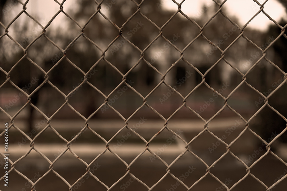 Fototapeta premium Rusty iron fence