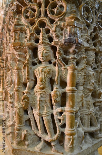 Masterpiece of fine masonry: jain temple in Jaisalmer photo