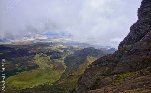 View from the slopes of Rumiñahui Volcano, Cotopaxi National Park, Ecuador © raquelm.