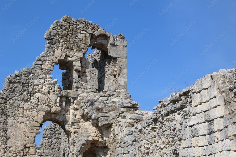 ruins of the old ancient fortress sights in the Crimea 